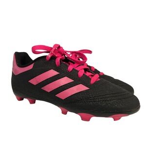 Adidas Goletto VIII Youth Soccer‎ Cleats Black Pink Size 1 US Kids